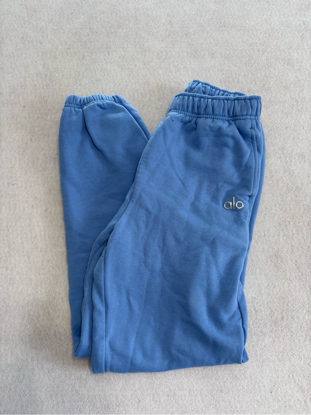 ALO Yoga Kids Light Blue Fleece Joggers